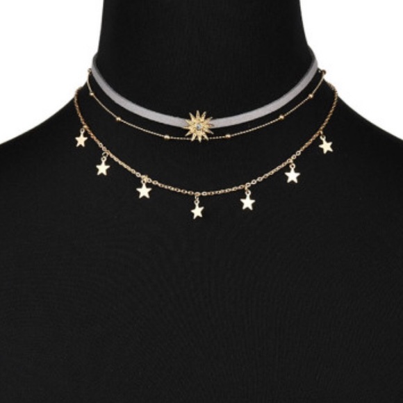 Starburst & Stars Choker Necklace - Picture 3 of 4